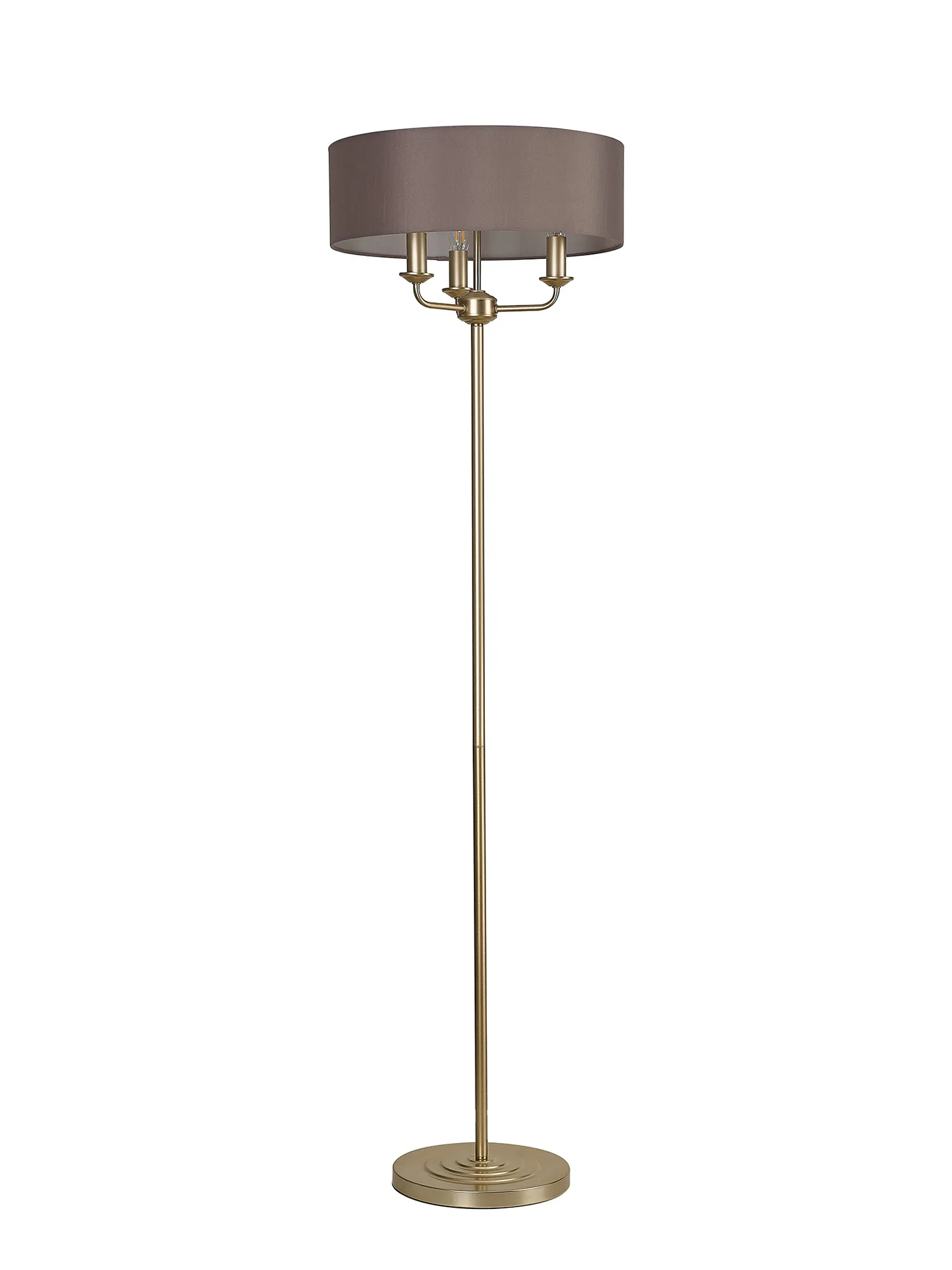 Banyan 45cm 3 Light Floor Lamp Champagne Gold, Grey DK0988  Deco Banyan CG GR